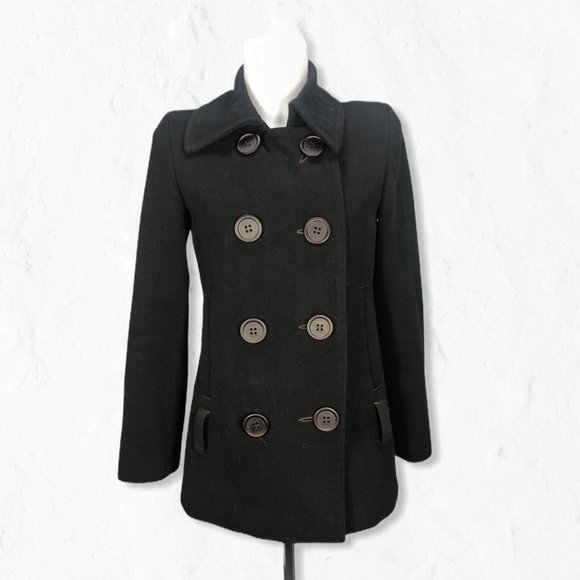 Cop Copine Black Wool Jacket Sz 6-8 - Picture 1 of 11
